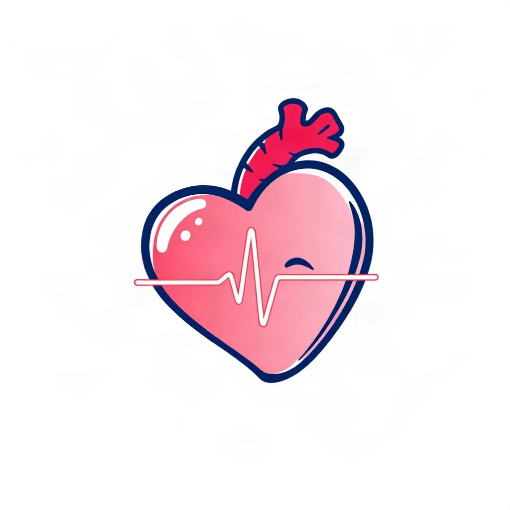 Mascot Heart Pulse Logo