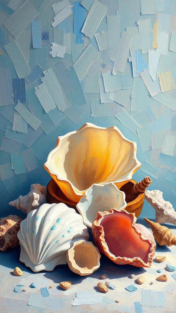 Still Life Of Seashells Post-Impressionist