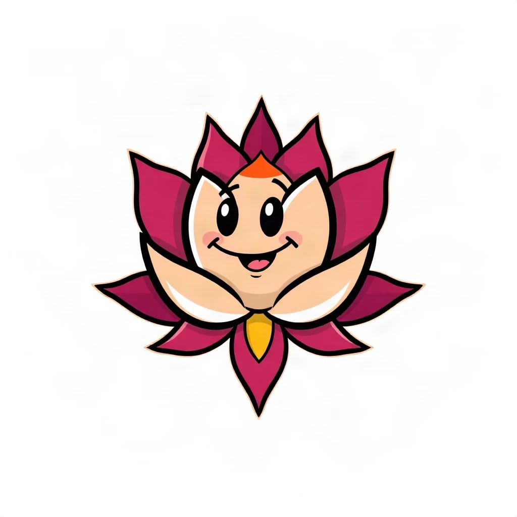 Mascot Lotus Logo