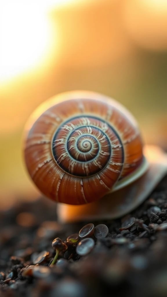 Snail Shell Macro Golden