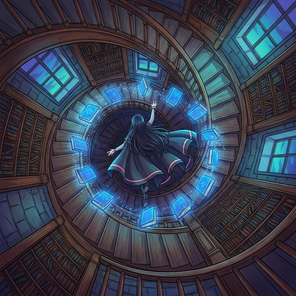 Spiral Staircase Levitation at Twilight