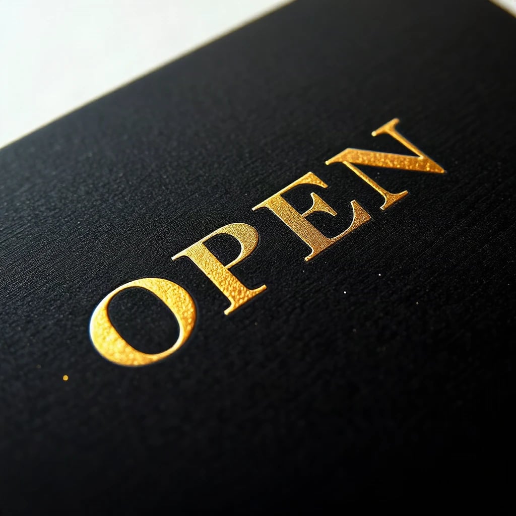 Gold Foil Open Typography