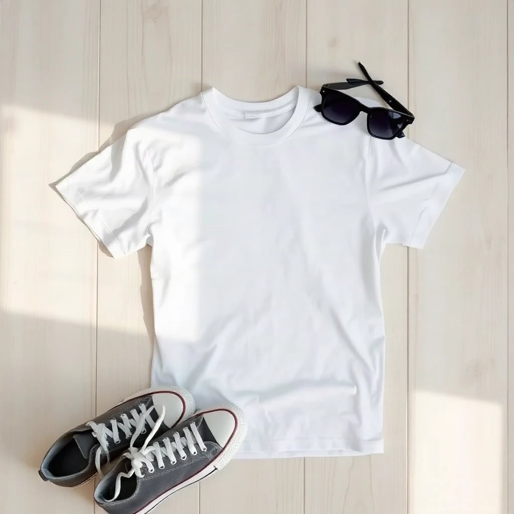 T-Shirt Mockup Flat Lay