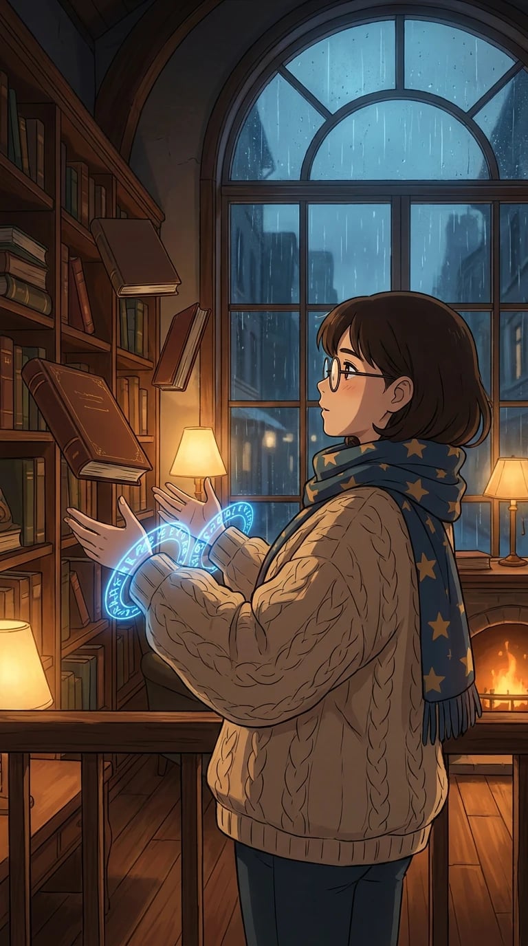 Rainy Evening Reading Loft Sorceress