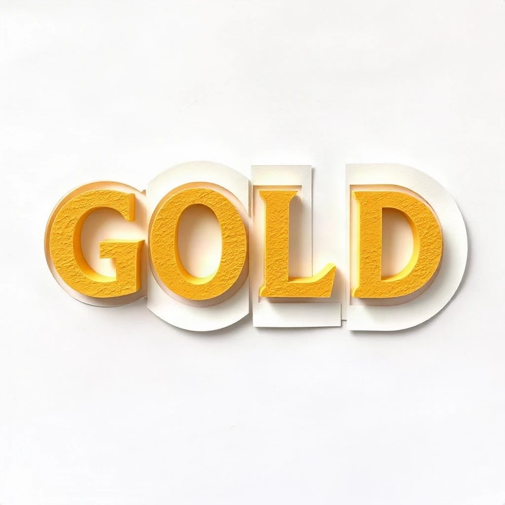 Paper Cut Gold Typography