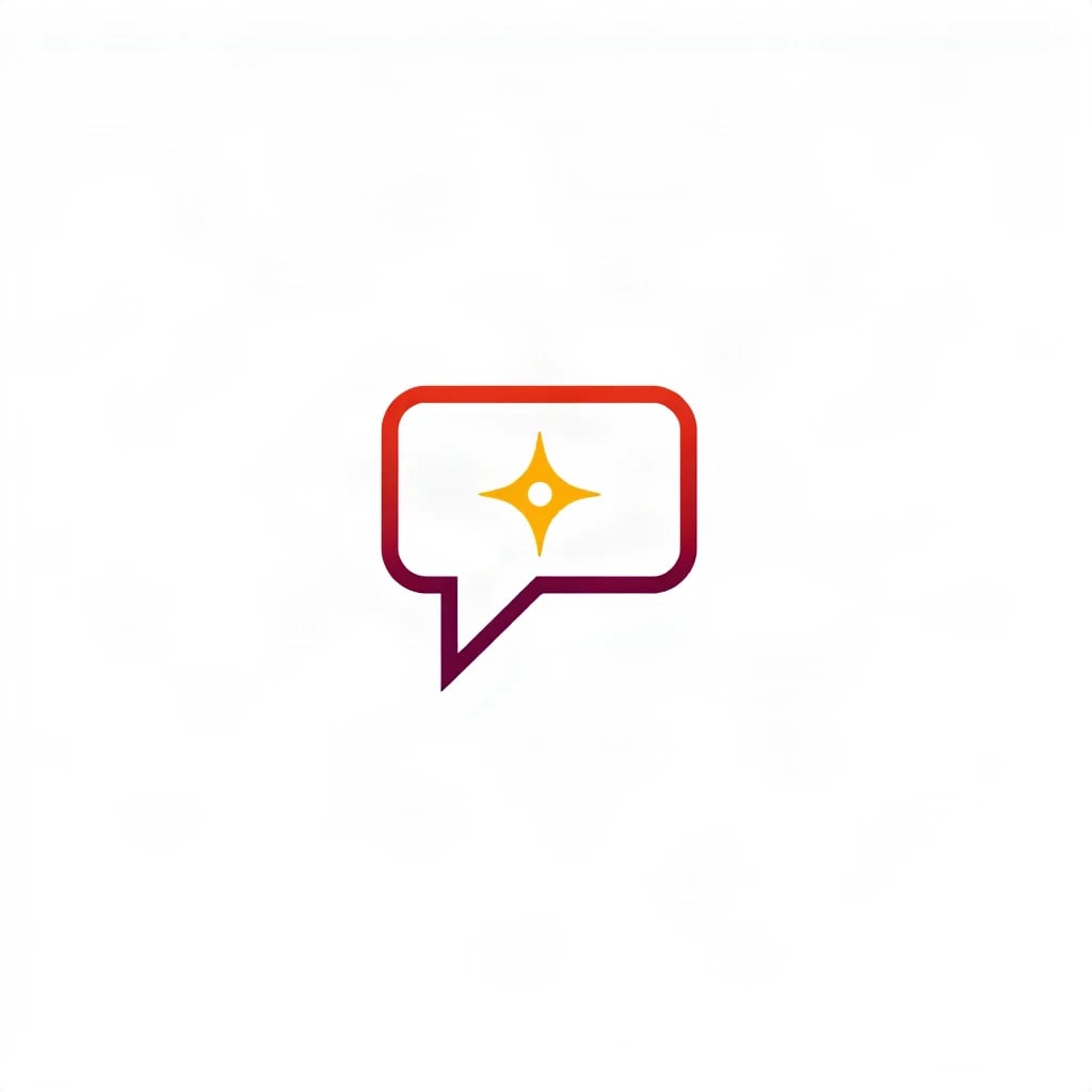 Flat Minimal Chat Bubble Logo