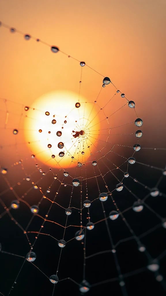 Dewdrop on Spider Web