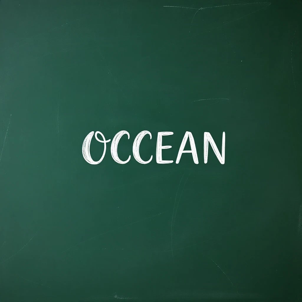 Chalkboard Ocean Typography