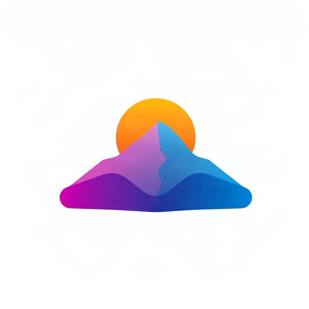 Gradient Modern Mountain Peak Logo