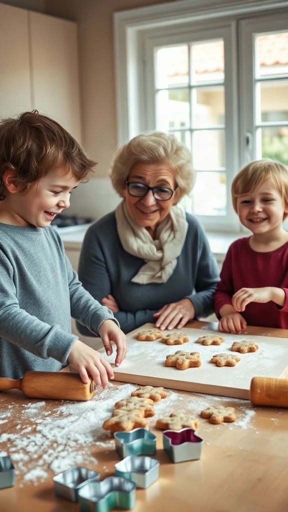Grandma Baking With Kids