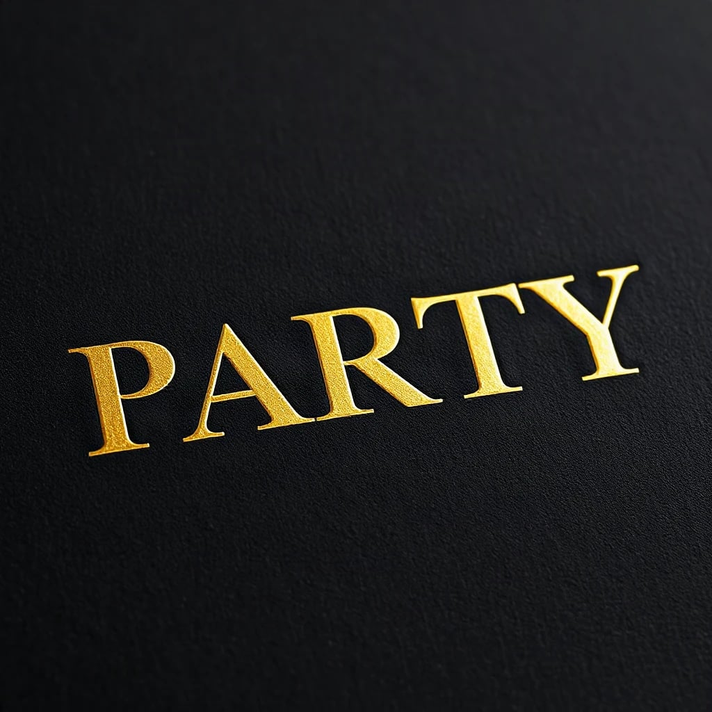 Gold Foil Party Typography