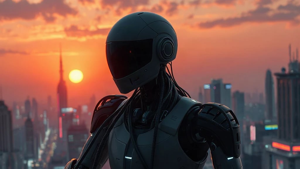 Rooftop Android Sunset