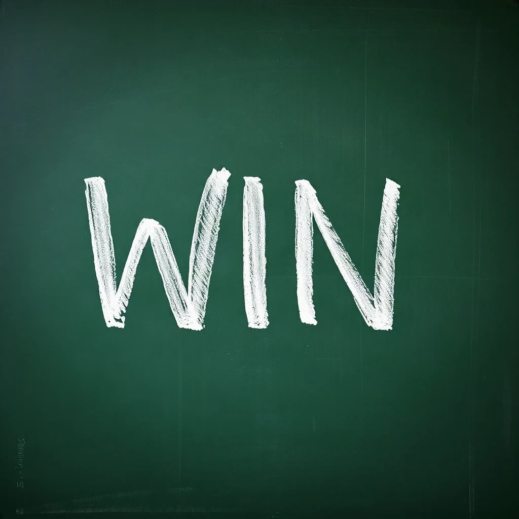 Chalkboard Win Typography