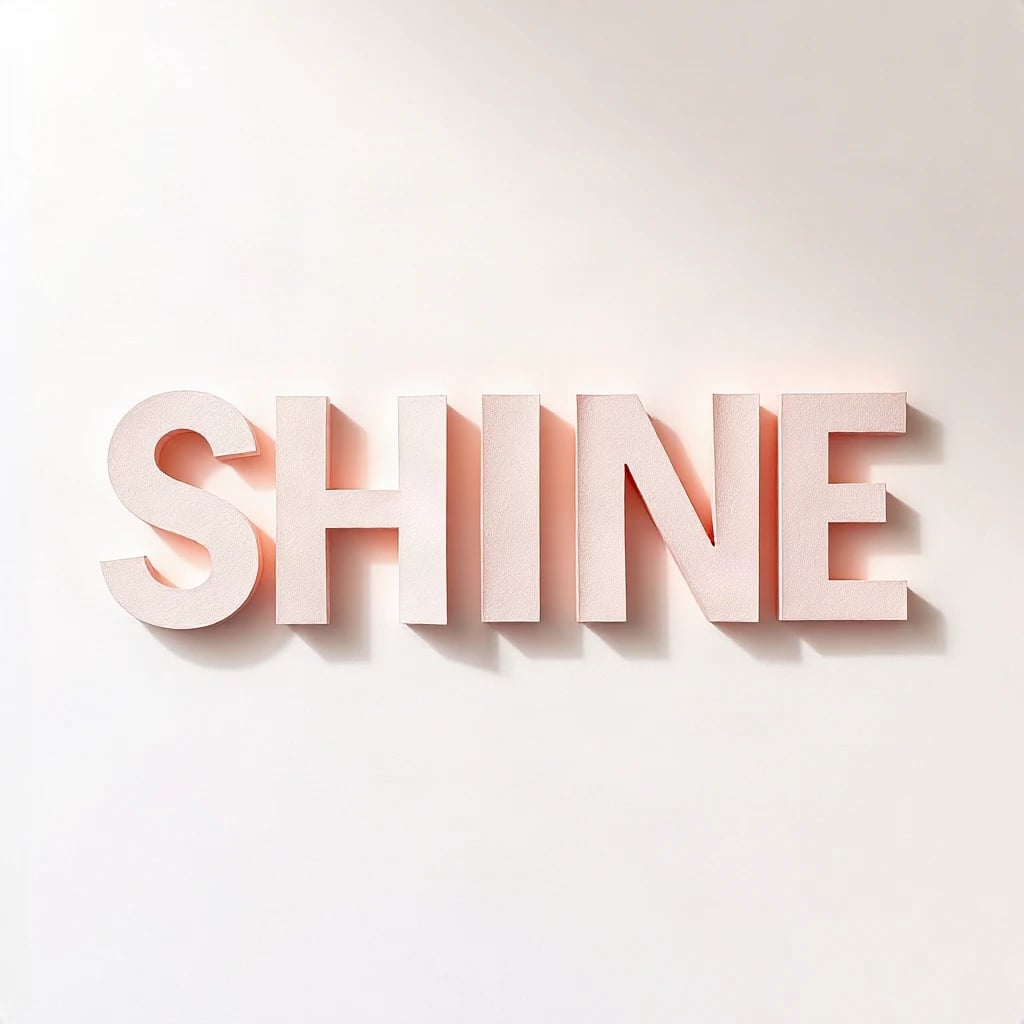 Paper Cut Shine Typography