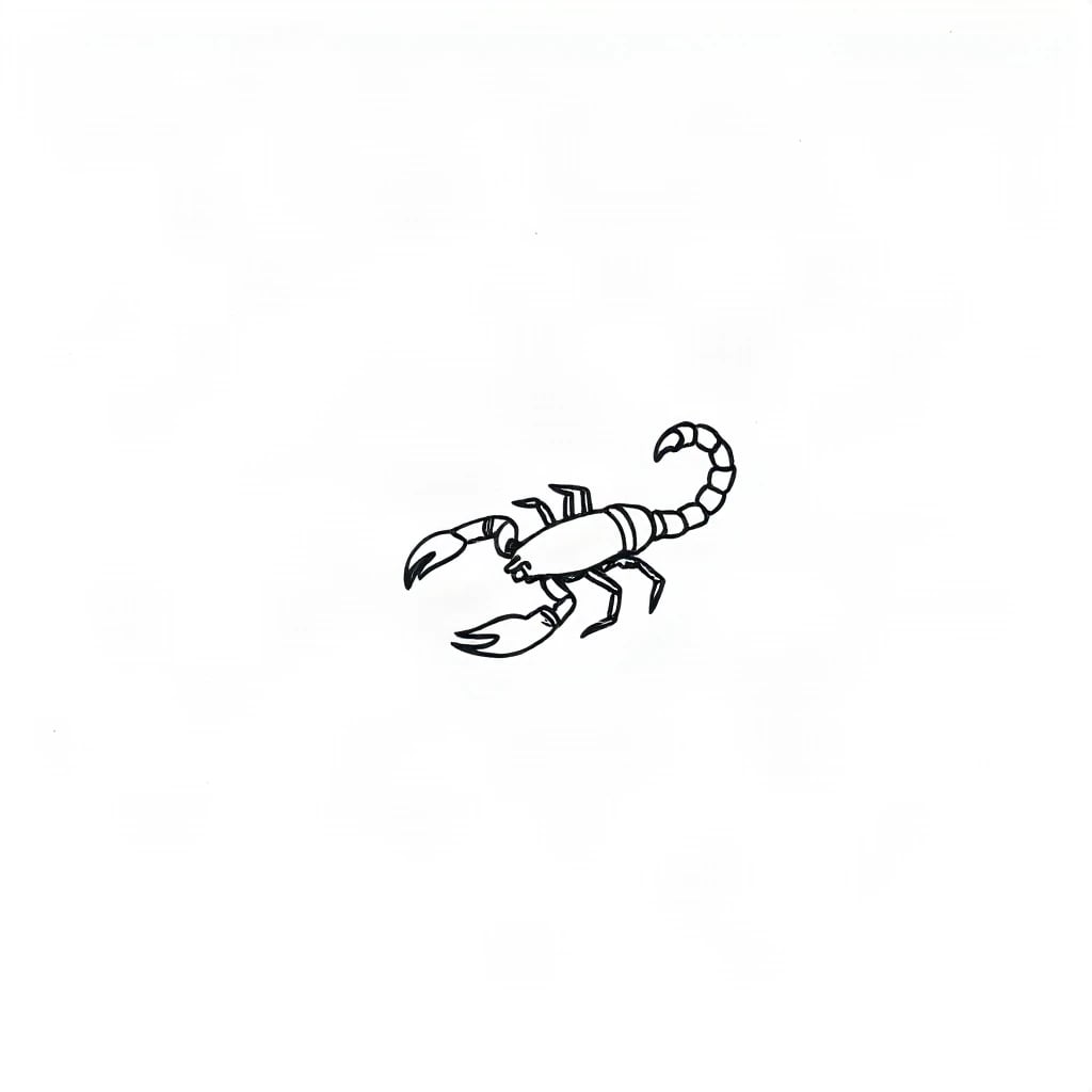 Minimalist Scorpion Tattoo