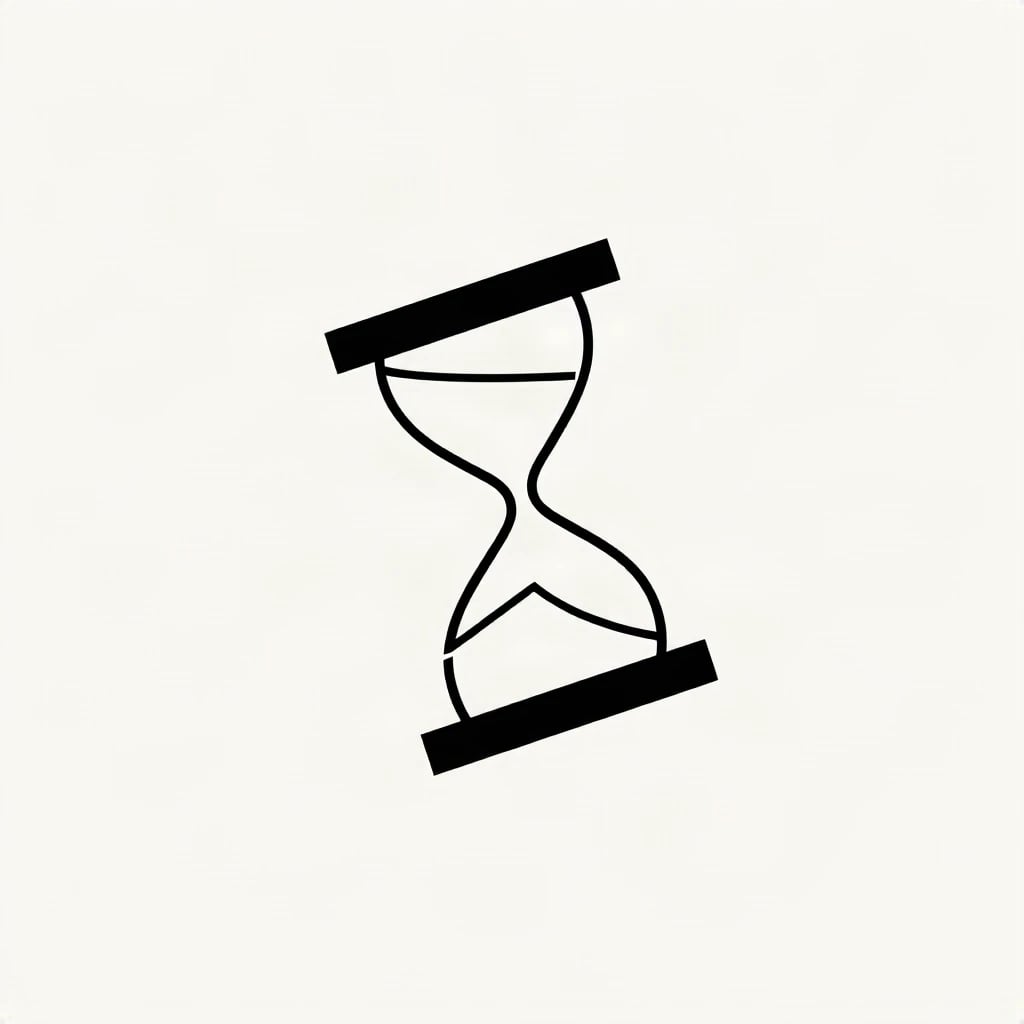 Negative Space Hourglass Logo
