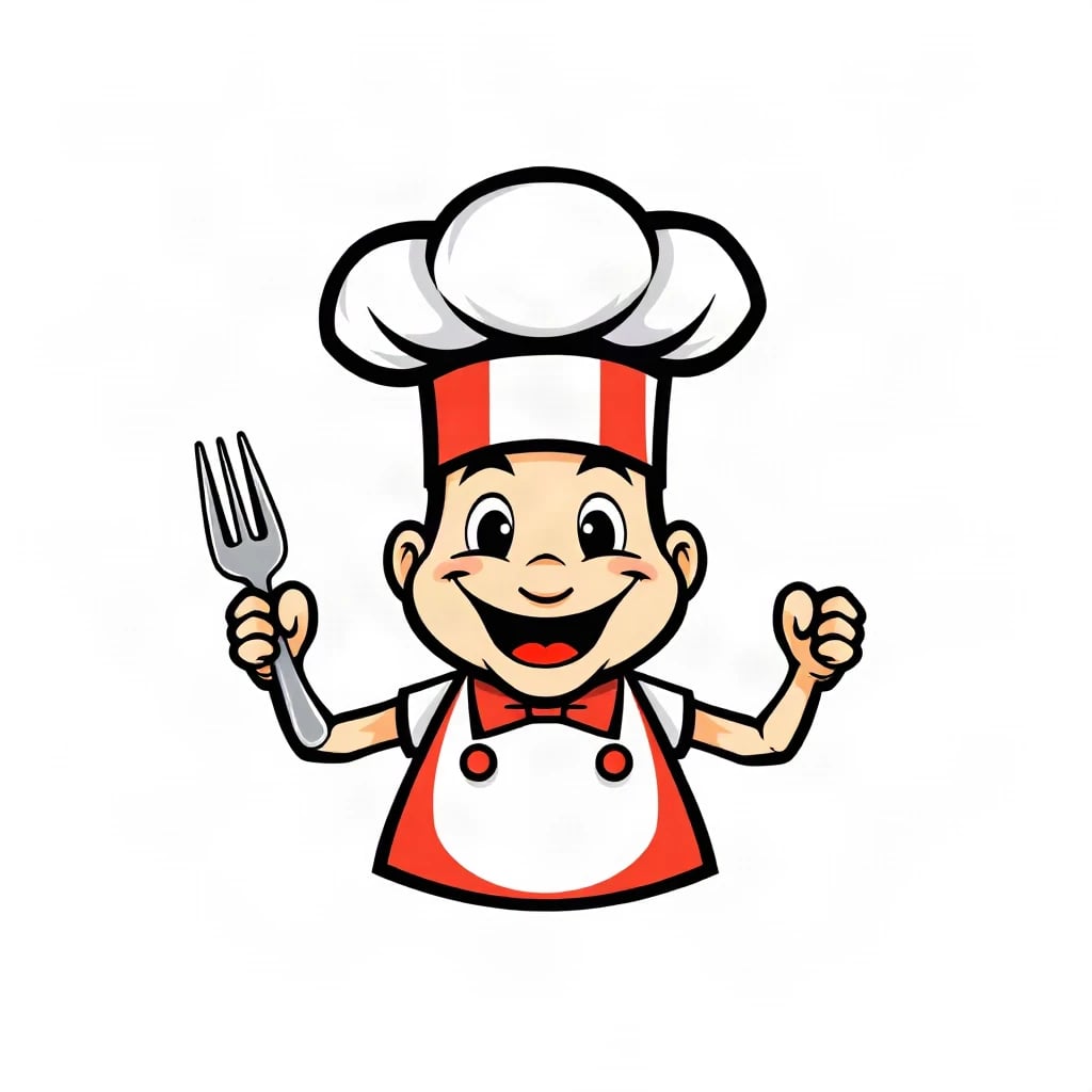 Mascot Chef Hat Logo