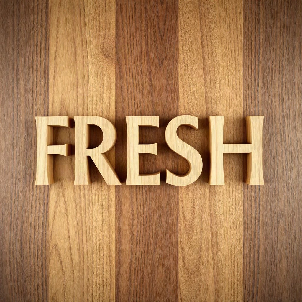 Wooden Carved Fresh Typography