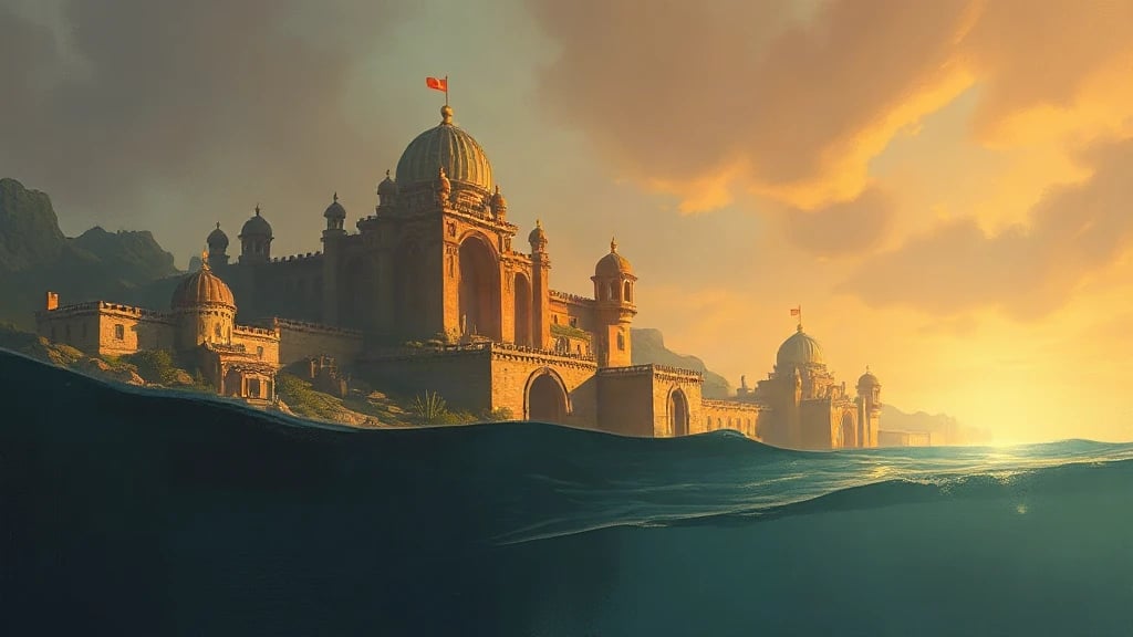 Coral Reef Kingdom Of Merfolk Painterly Sketch