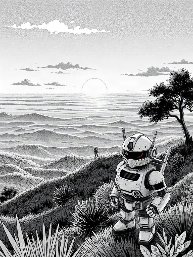 Robot Companion Sunset