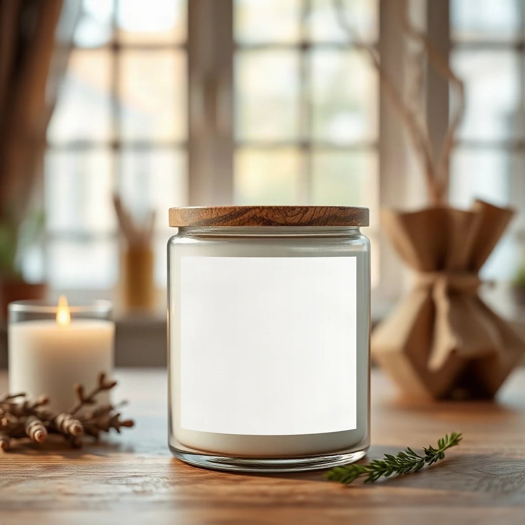 Candle Jar Mockup Lifestyle