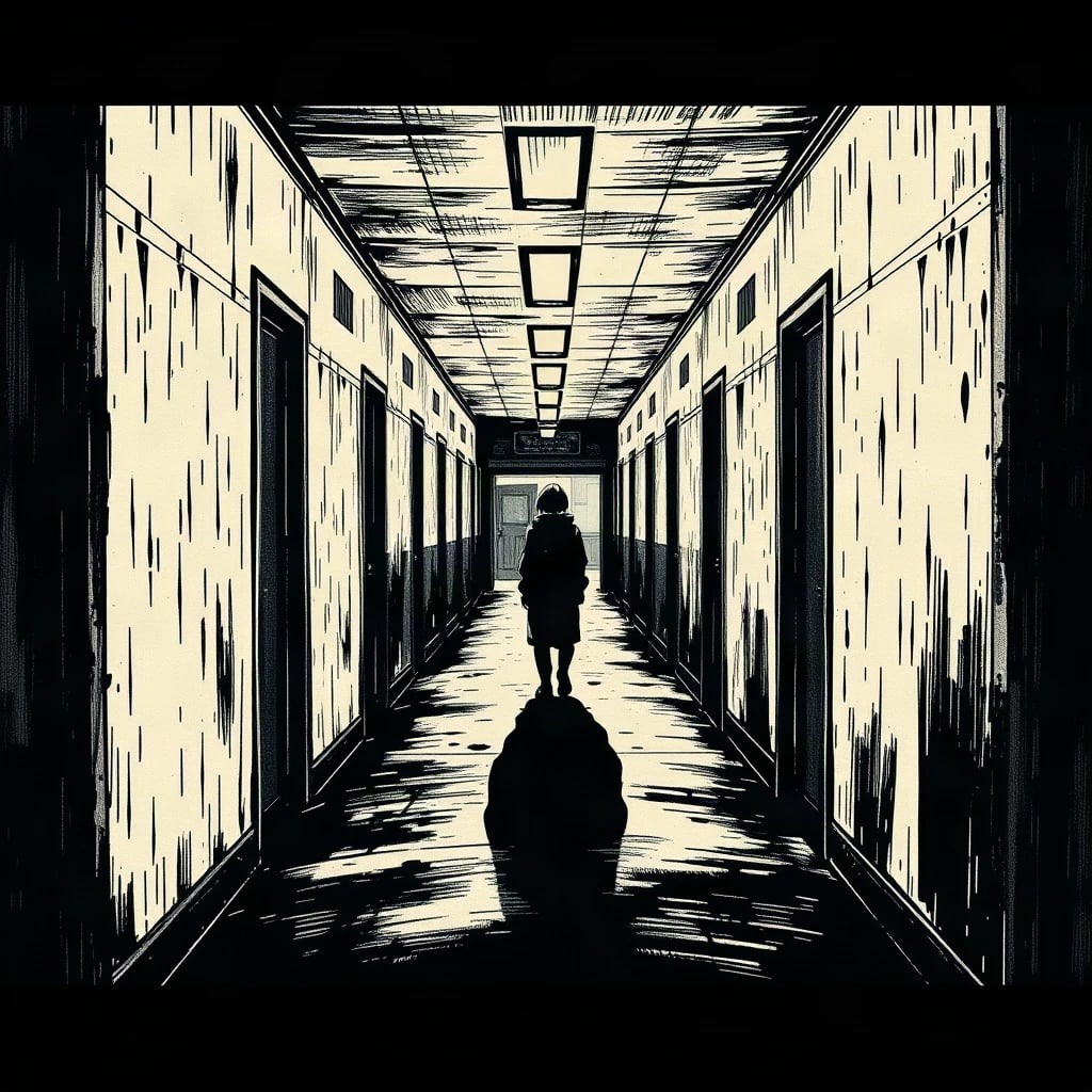 Horror School Hallway