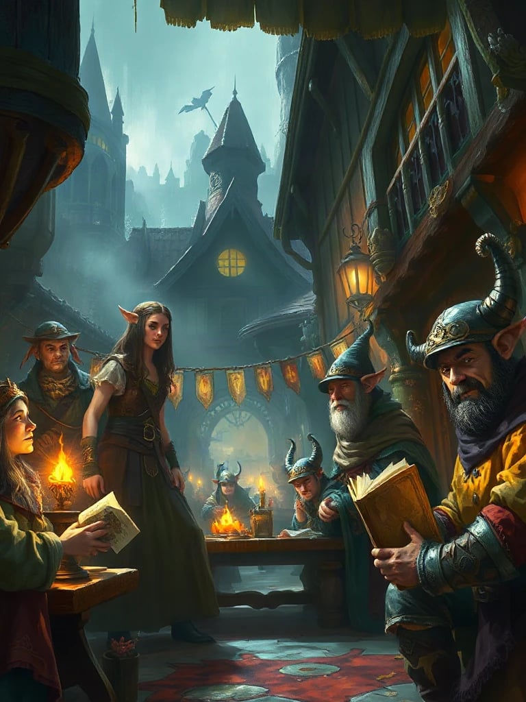 Halfling Tavern Night
