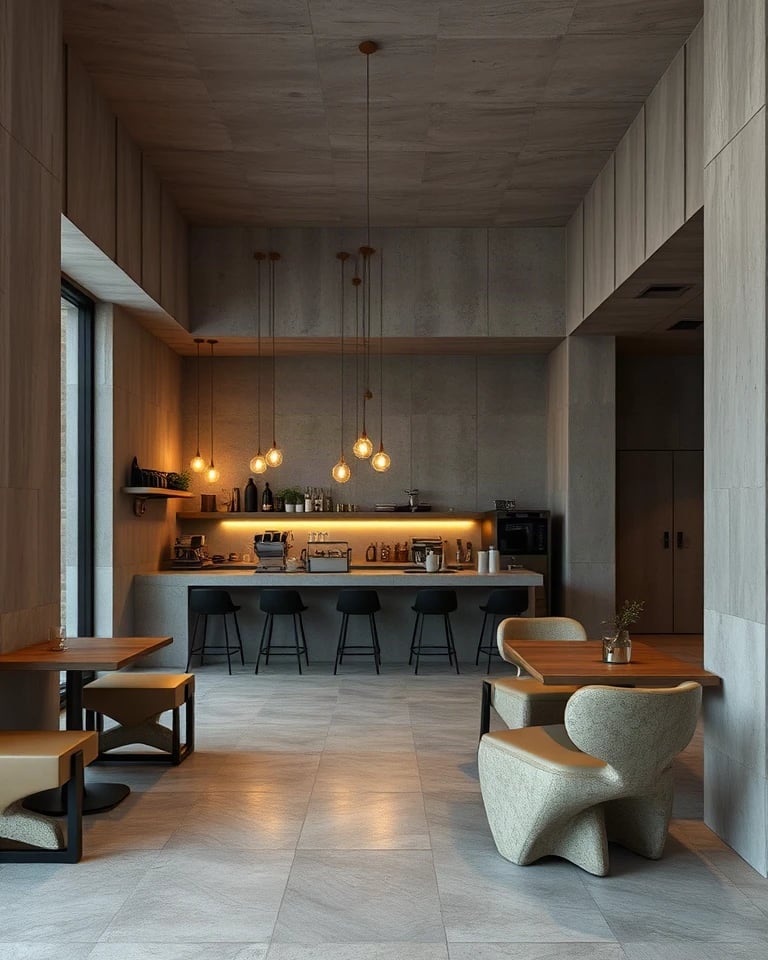 Brutalist Coffee Shop