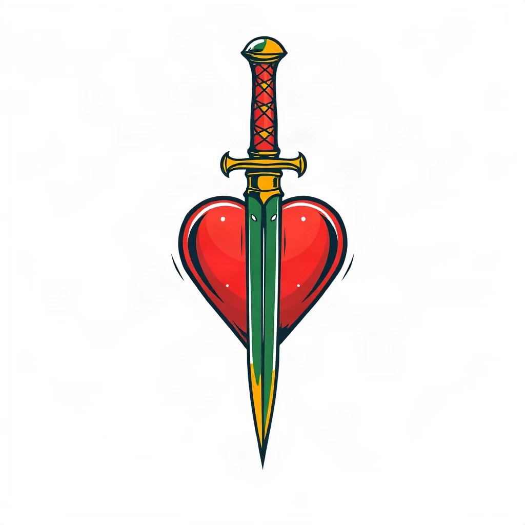 Traditional Dagger Tattoo