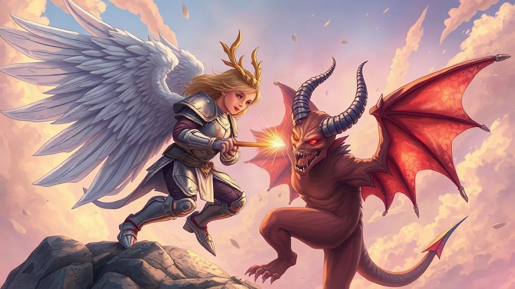 Angel and Demon Clash