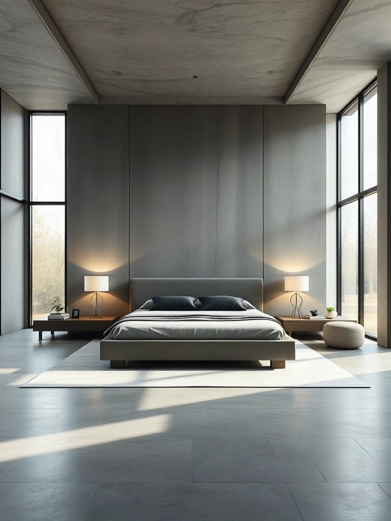 Brutalist Master Bedroom