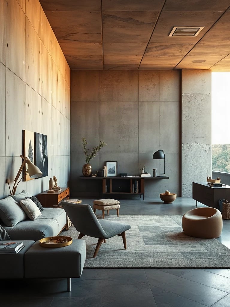 Brutalist Guest Room