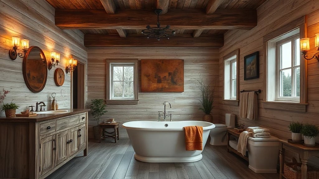 Rustic Farmhouse Bathroom