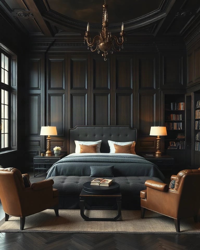Dark Academia Master Bedroom