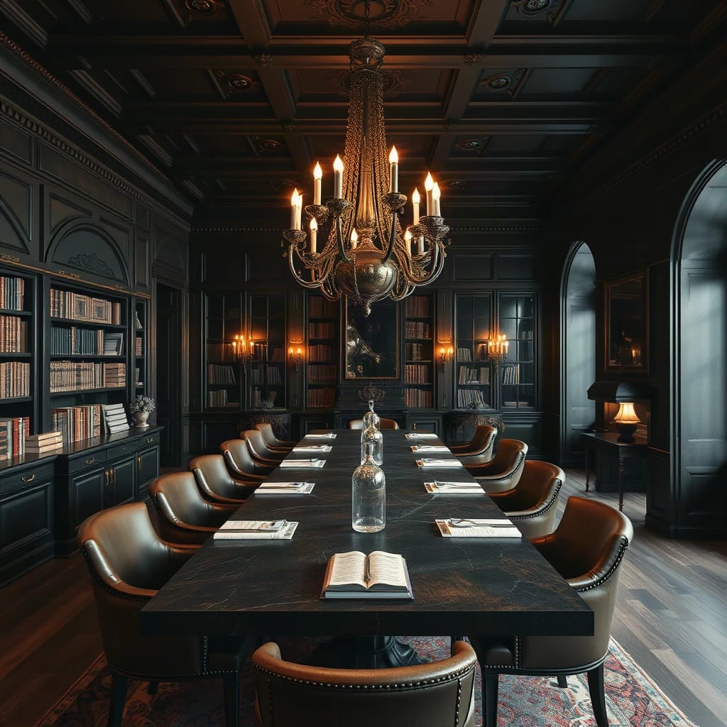 Dark Academia Dining Room