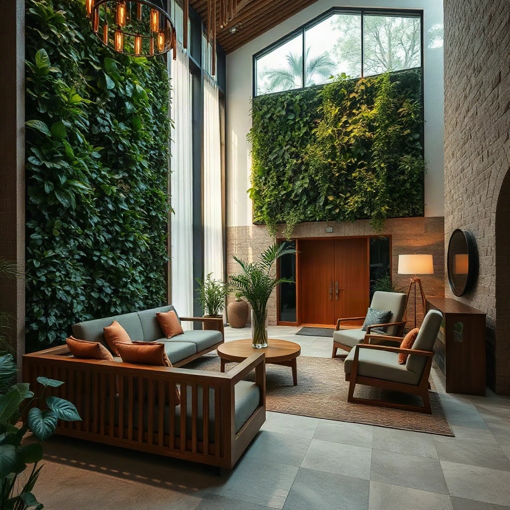 Biophilic Hotel Lobby