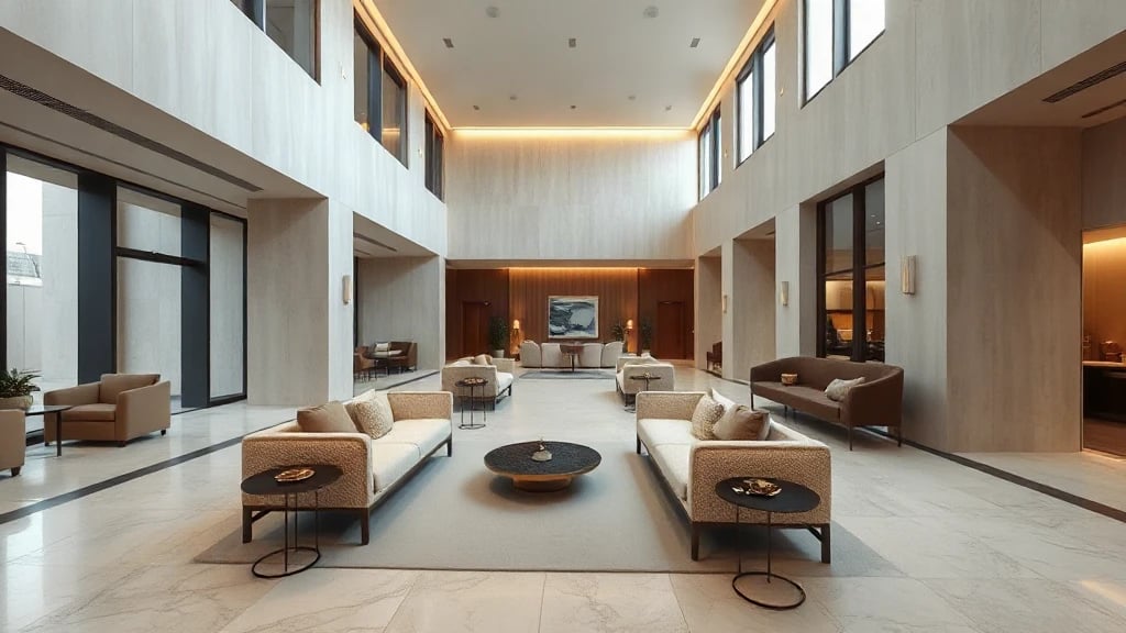 Minimalist Luxury Hotel Lobby