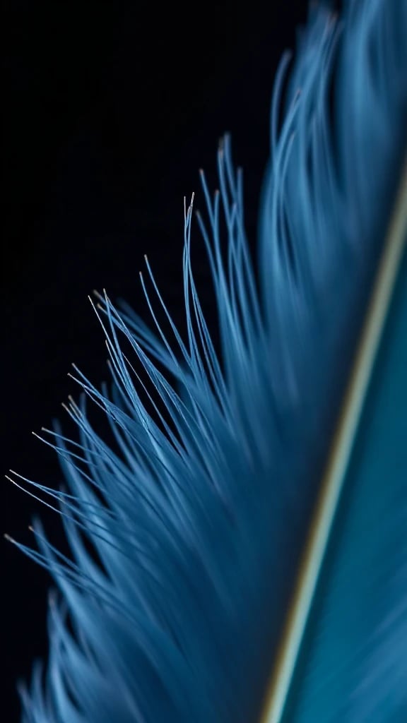 Bird Feather Barbs Macro Studio