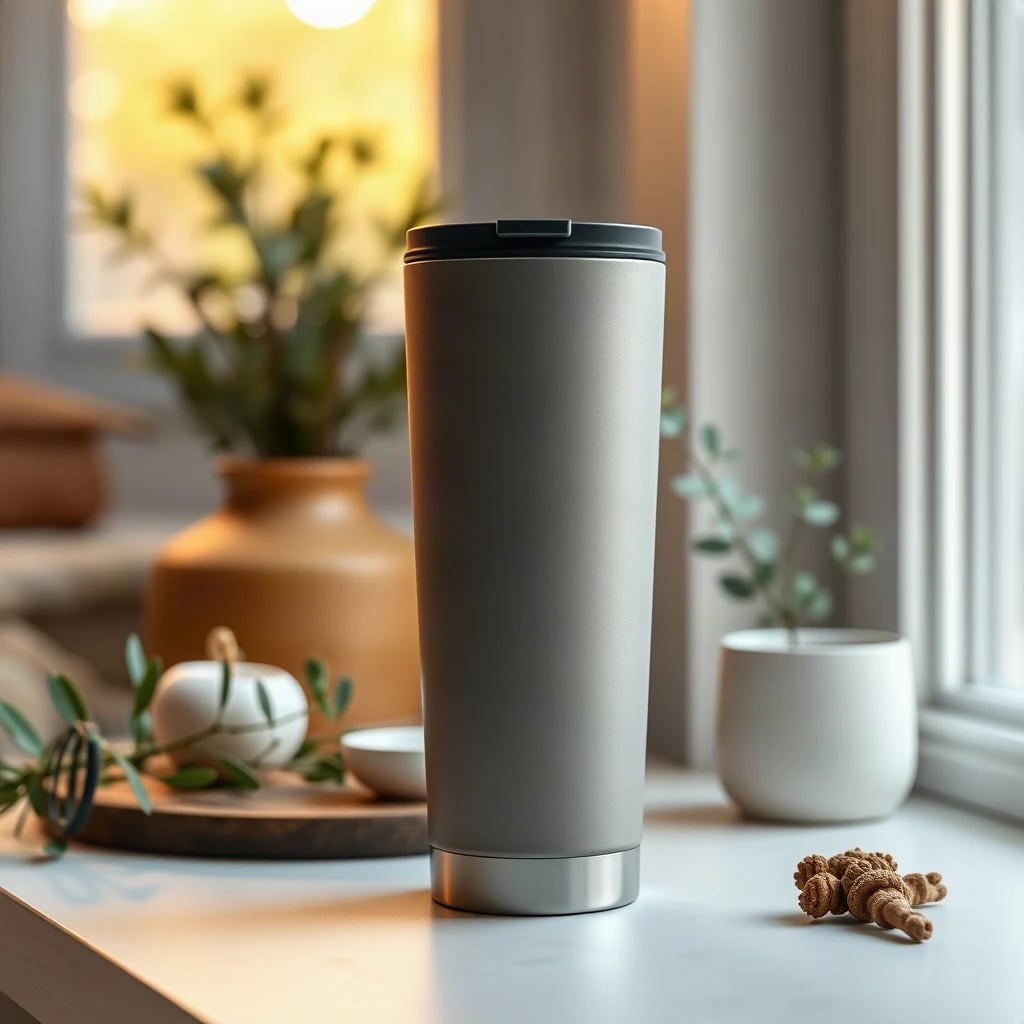 Travel Tumbler Mockup Lifestyle
