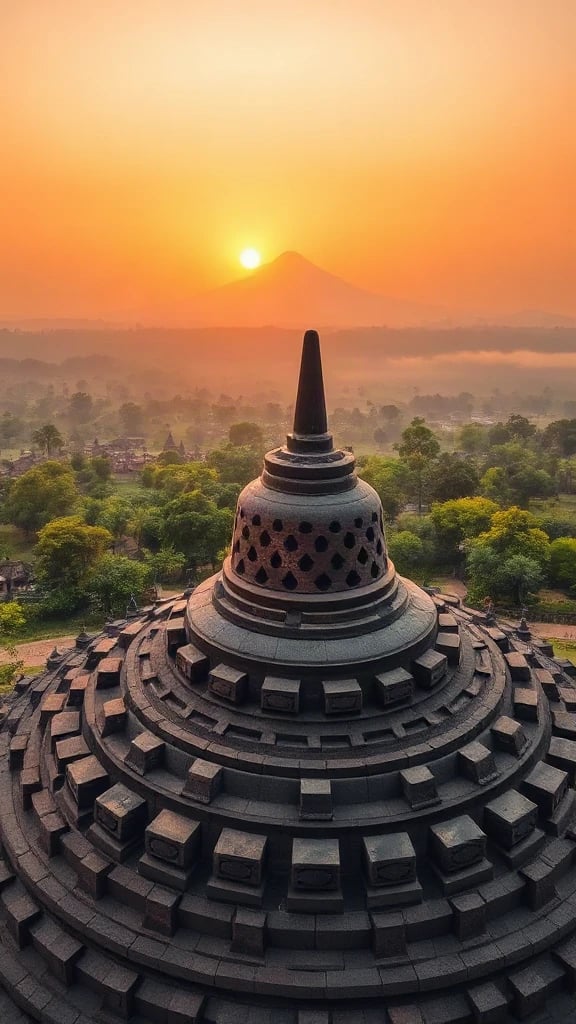 Borobudur Sunrise Mist