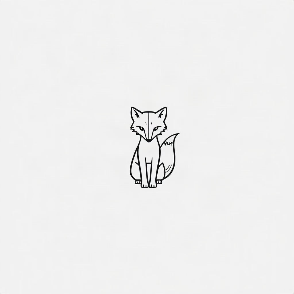 Minimalist Fox Tattoo