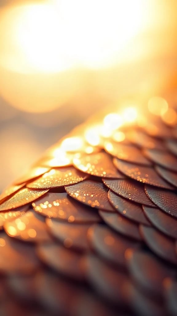 Fish Scales Macro Golden
