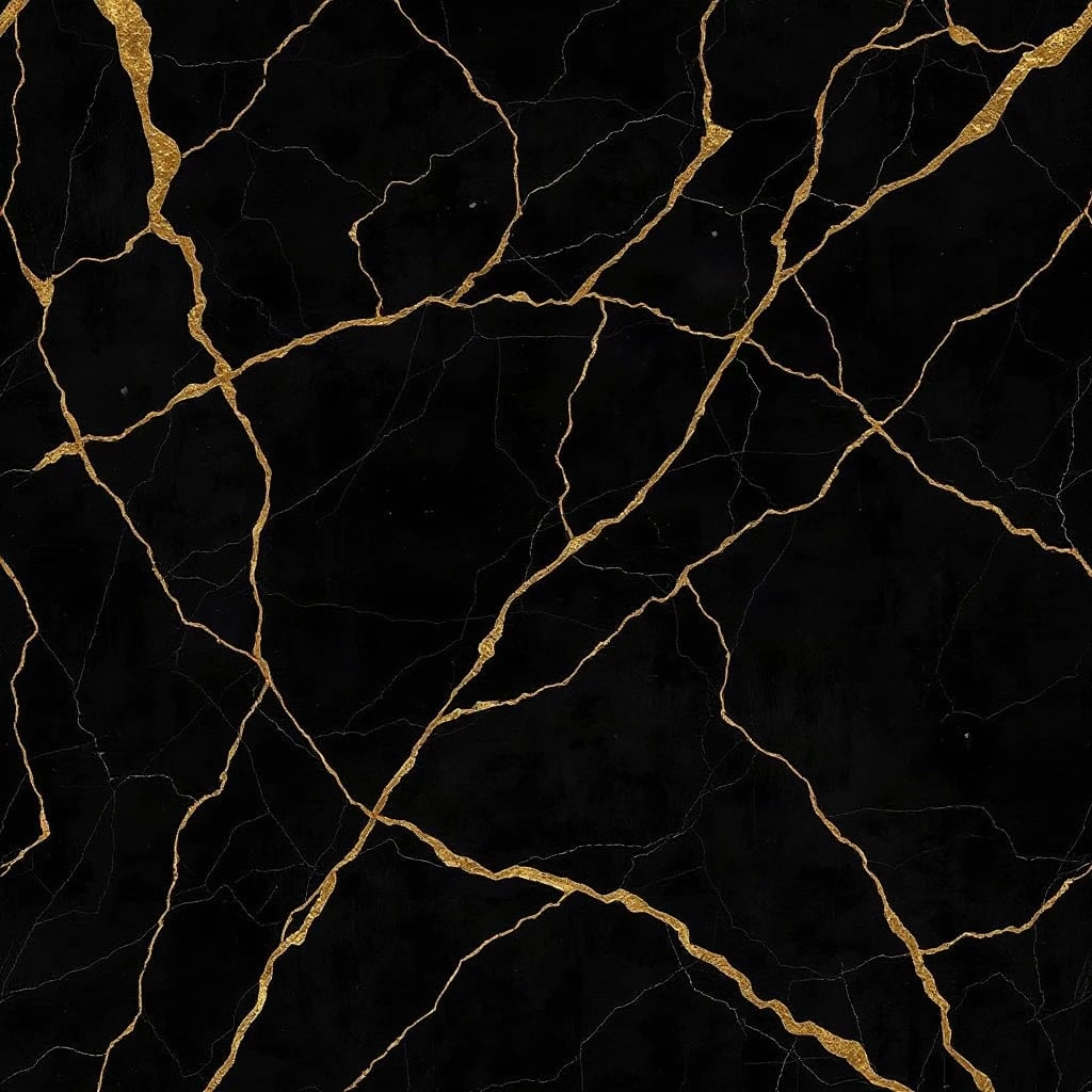 Black Marble Gold Veins Texture