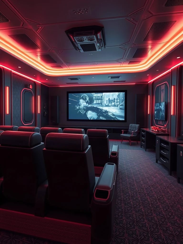Cyberpunk Neon Home Cinema