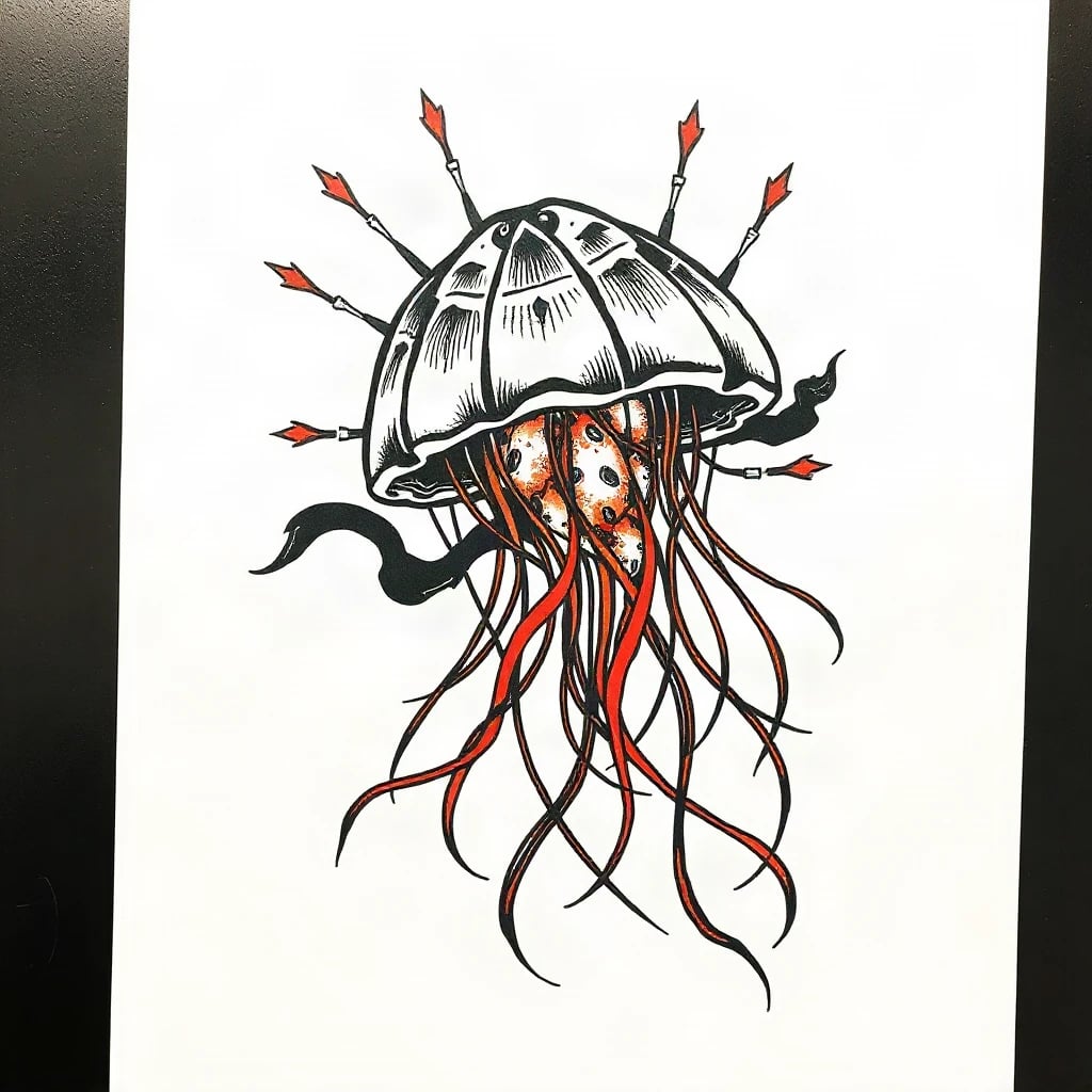 Japanese Irezumi Jellyfish Tattoo