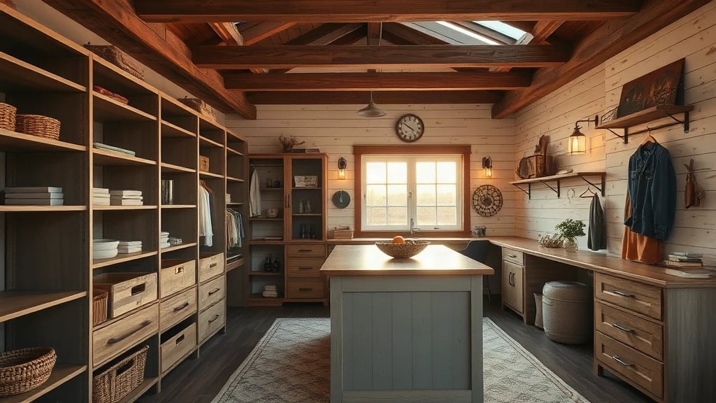 Rustic Farmhouse Walk-in Closet