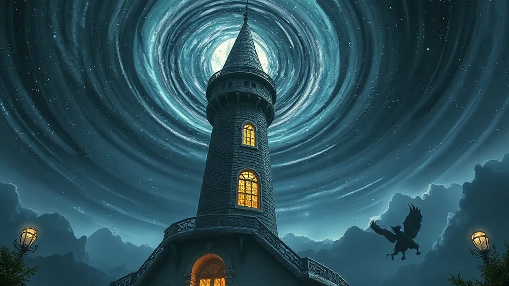 Wizard Tower at Night