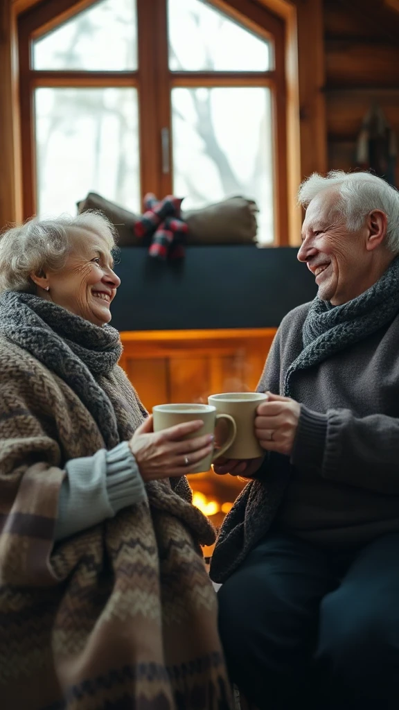 Cozy Cabin Couple Portrait