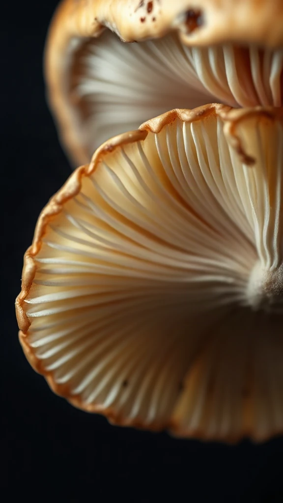 Mushroom Gills Macro Studio
