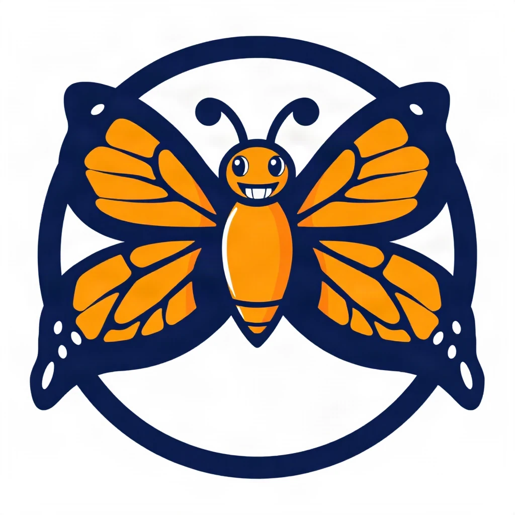 Mascot Butterfly Logo